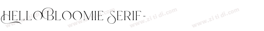 Hello Bloomie Serif字体转换